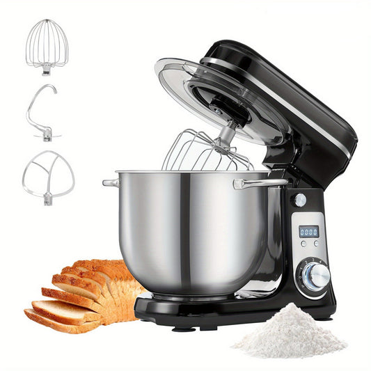 Keukenmixer – Keukenmachine – Keukenrobot – Standmixer – Mixer – 6L Mengkom – 1200W Stil DC Motor – LCD Display Met Timer