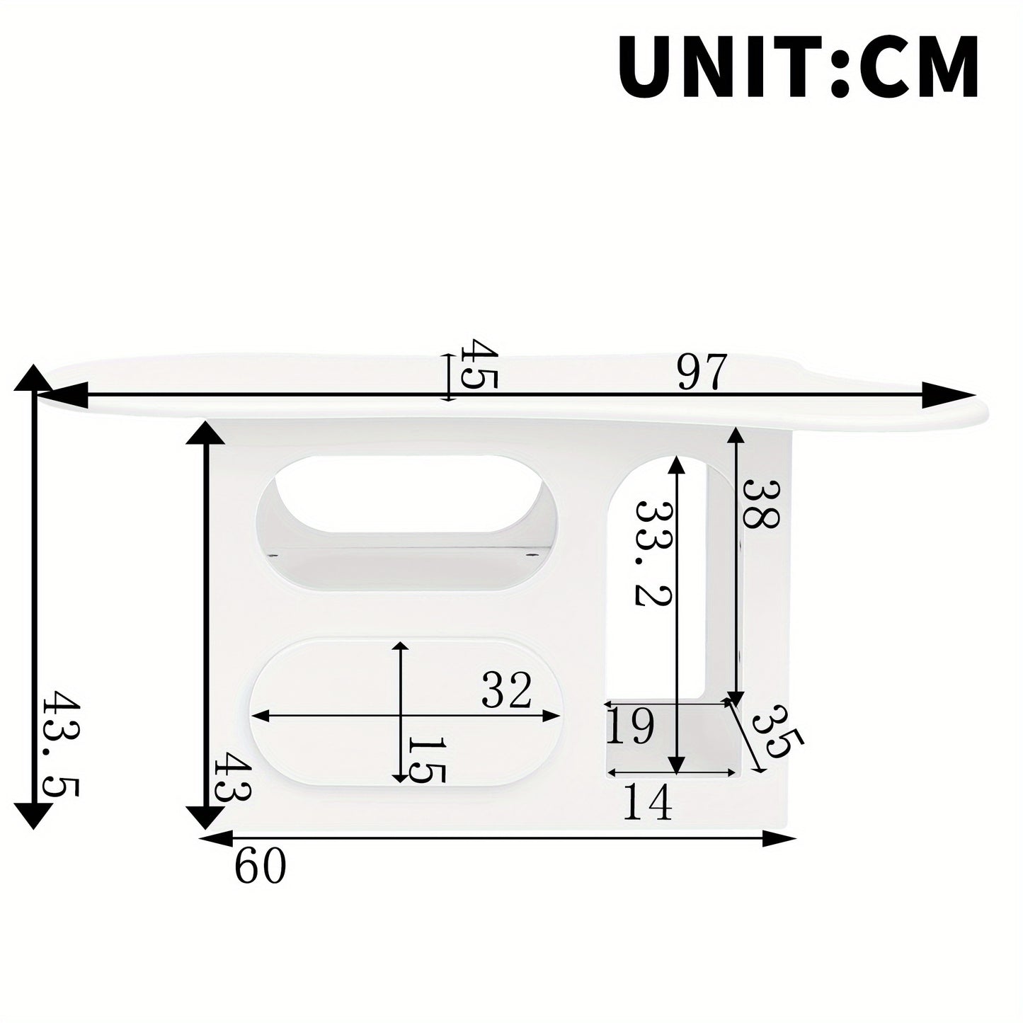Salontafel – Tafel – Koffietafel – Woonkamertafel – Bijzettafel – Wolkvormig Design – Ruime Opberglade – Compact & Lichtgewicht – Duurzame Constructie