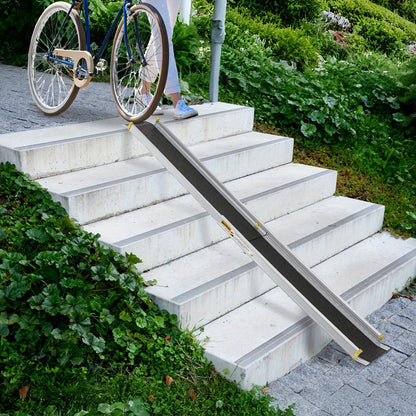 Telescopische Oprijplanken – Oprijbrug – Drempelhulp – Rolstoelhelling – Scootmobiel Oprijplank – Verstelbaar 91-152 cm – Lichtgewicht Aluminium