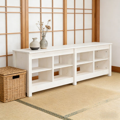 160x36.5x50 cm Solid Wood Shoe | Removable, Temporary, Sturdy and Stable, with Plenty of Storage Space, Modern Style, Floor Mount