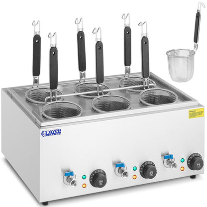 Pastamachine – Pastamaker – Pasta Koker – Pastamolen – Pastaproducent – 6 Mandjes – RVS – 3000W Met Verstelbare Temperatuur