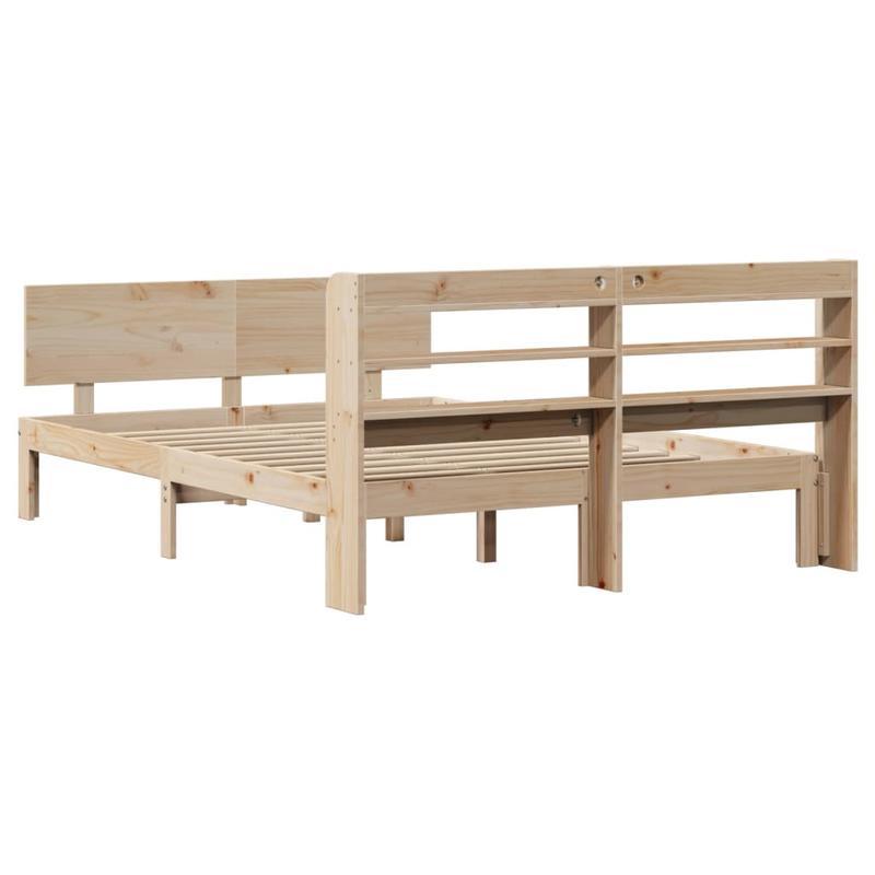Bedframe – Bedombouw – Ledikant – Slaapbank – Eenpersoonsbed – Massief Dennenhout – 120x200 cm – Eenvoudig Demonteerbaar
