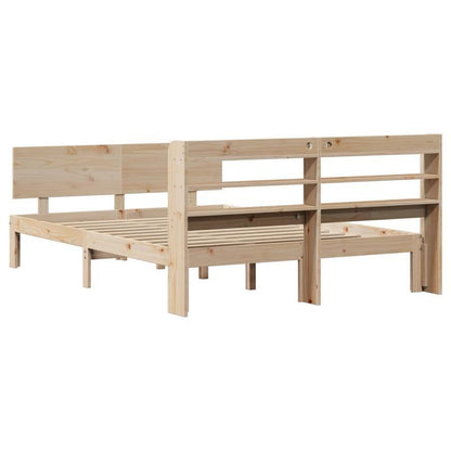 Bedframe – Bedombouw – Ledikant – Slaapbank – Eenpersoonsbed – Massief Dennenhout – 120x200 cm – Eenvoudig Demonteerbaar