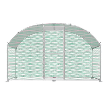 Buitenverblijf kippenhok – Ren – Dierenkooi – Kippenren – Buitenren – 3x6x2 meter – Gegalvaniseerd Stalen Frame – UV-bestendig PE Dak