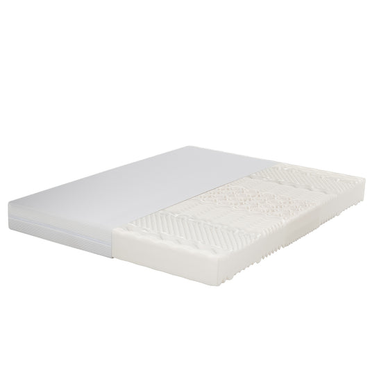 Cold Foam Mattress, 180x200, 7-zone Comfort Foam Mattress, 20cm Height, H3, H2, Ergonomic Cold Foam Mattress with Handles And Washable Climate Fiber Cover with Zipper All Around