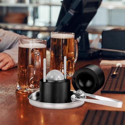 Ijsballenmaker – Ijsbalmaker – IJsblokjesvorm – Ice Cube Mold – Whiskey Ijsballen Pers – Aluminium – Ø 60 mm Grote Ronde Ijsballen