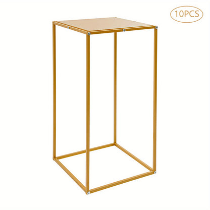 Wedding Flower Stand, Geometric Metal Flower Stand, Rectangle Flower Holder, Venue Decoration Setup, Tabletop Flower Arrangement, Rectangle Vase Stand, Rectangular Metal Frame, Heavy-Duty Stand, Rust-Resistant Metal