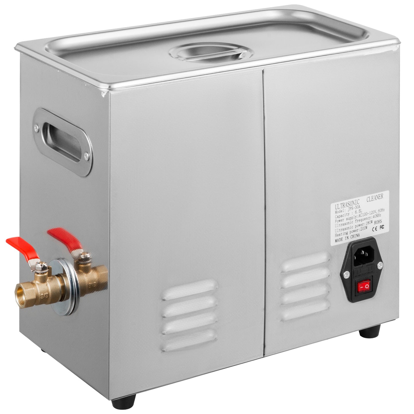 Ultrasone Reinigingsmachine – Ultrasoon Reiniger – Sieradenreiniger – Tafelmodel Reiniger – Roestvrijstalen Tank – 6,5 Liter Inhoud – Verstelbare Verwarming 20-80°C