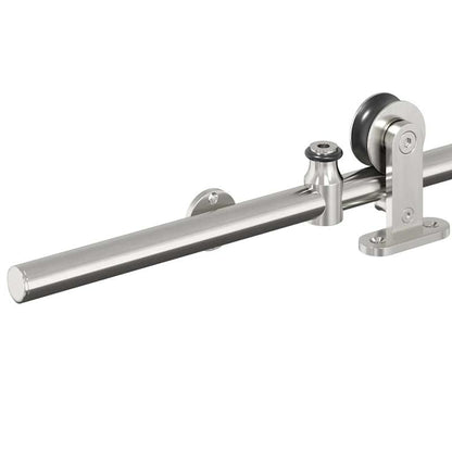 Sliding door fitting set 200cm stainless steel Silvery