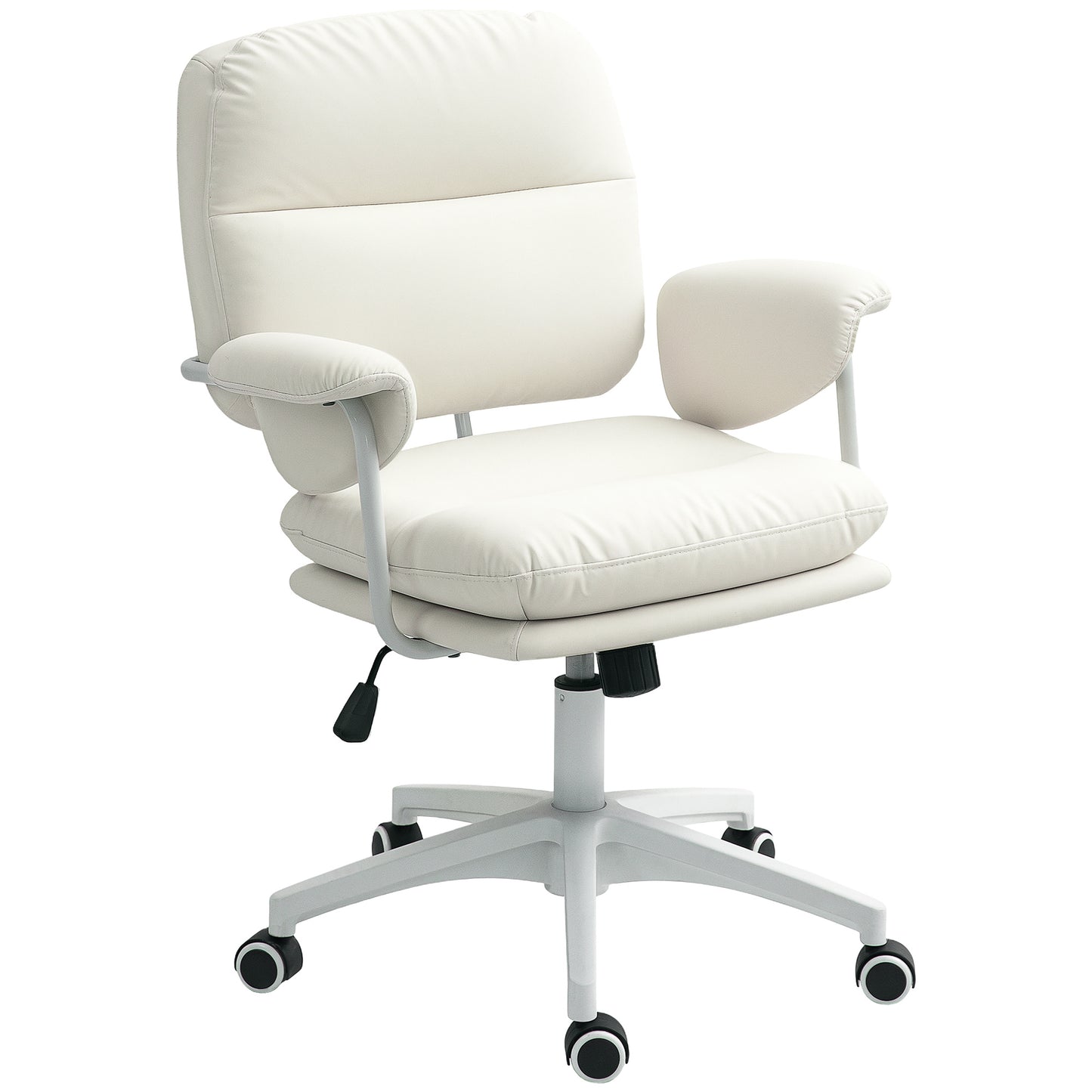 Bureaustoel – Kantoorstoel – Draaistoel – Bureaukruk – Verstelbare Stoel – Kunstleer – Kantelfunctie – Hoogte 49-59 cm – Max 120 kg