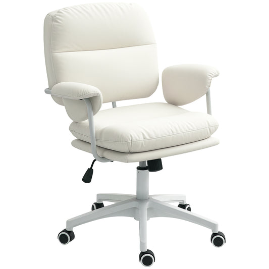 Bureaustoel – Kantoorstoel – Draaistoel – Bureaukruk – Verstelbare Stoel – Kunstleer – Kantelfunctie – Hoogte 49-59 cm – Max 120 kg
