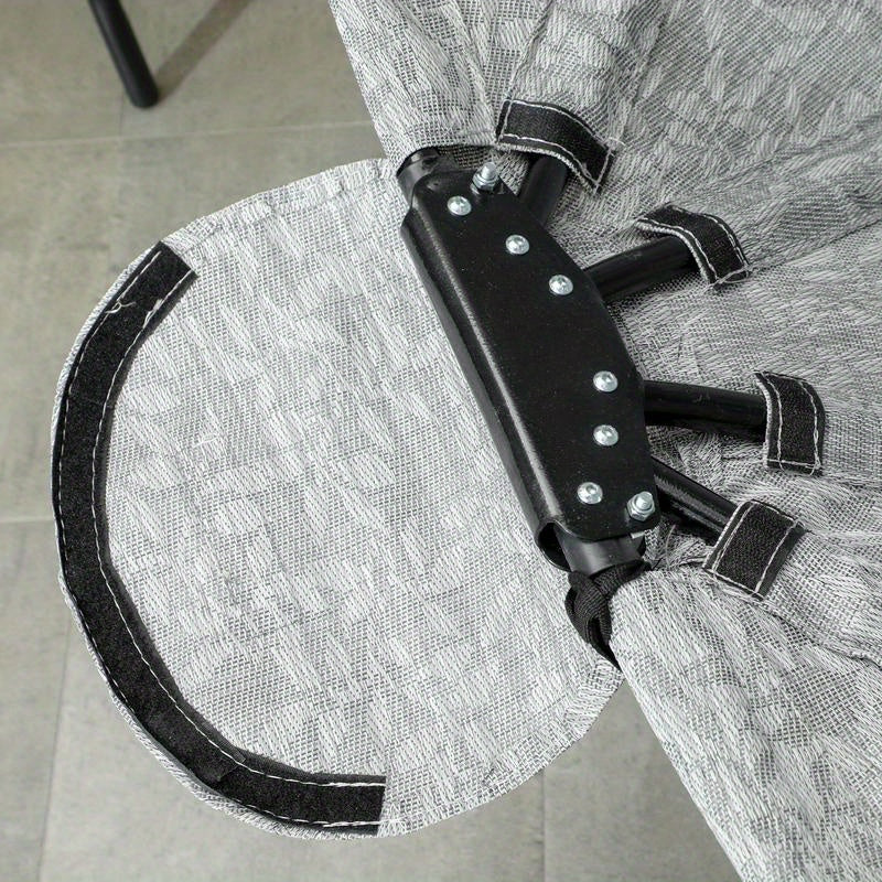 Klapstoel – Vouwstoel – Slaapstoel – Fauteuil – Slaapbank – Verstelbare Rugleuning – Ruimtebesparend Design – Stevig Metaal en Hout