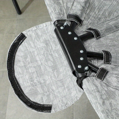 Klapstoel – Vouwstoel – Slaapstoel – Fauteuil – Slaapbank – Verstelbare Rugleuning – Ruimtebesparend Design – Stevig Metaal en Hout