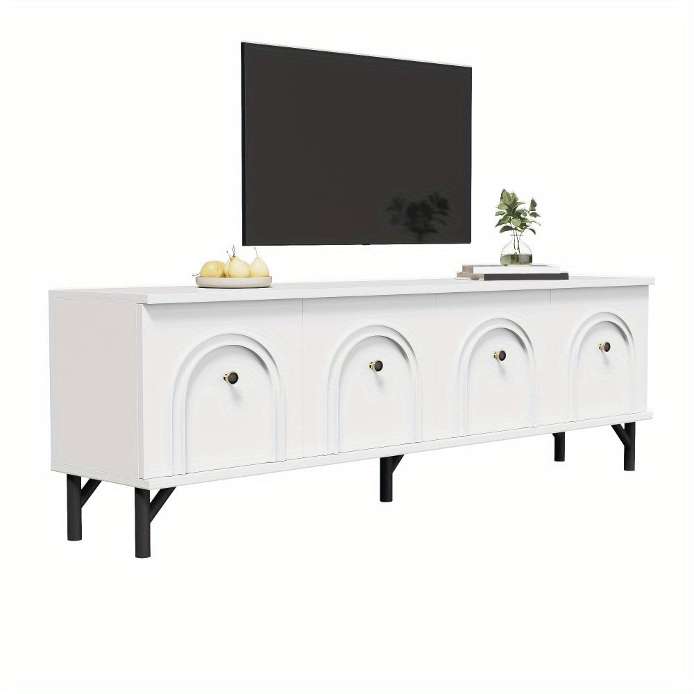 TV Meubel – TV Kast – Tv Meubel Modern – Tv Dressoir – Tv Meubel Wit – 160 cm Breed – Soft Close Deuren