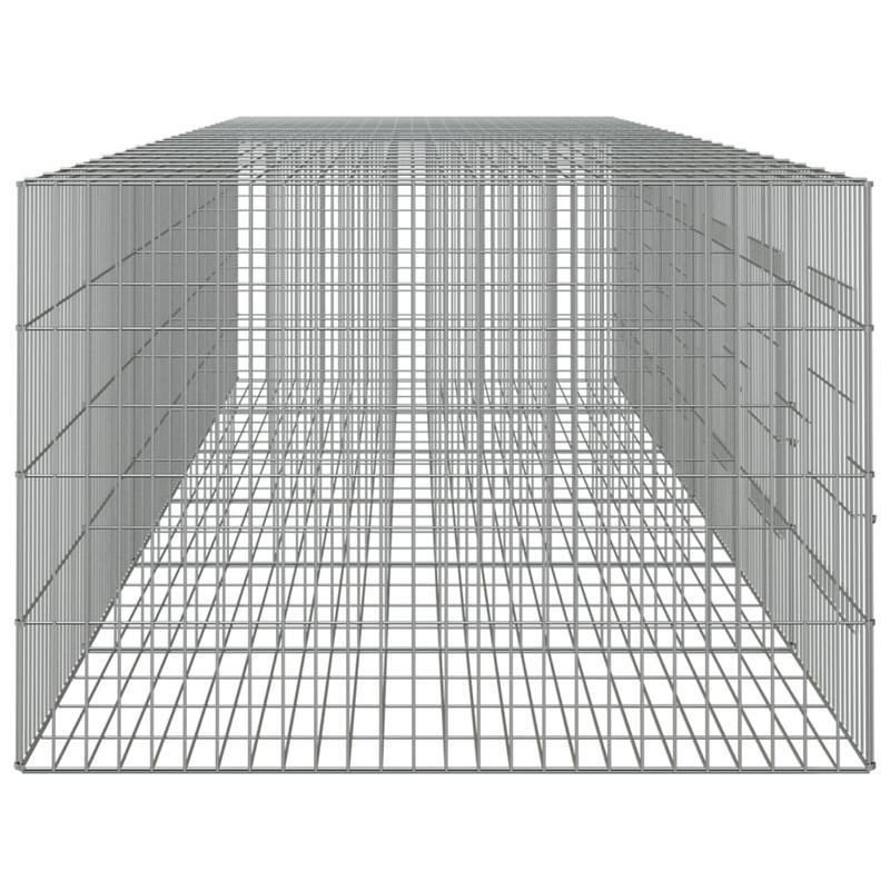 Konijnenhok – Kooien – Dierenverblijf – Ren – Buitenhok – 6 Panelen – Gegalvaniseerd IJzer – Goede Ventilatie – 327x79x54 cm