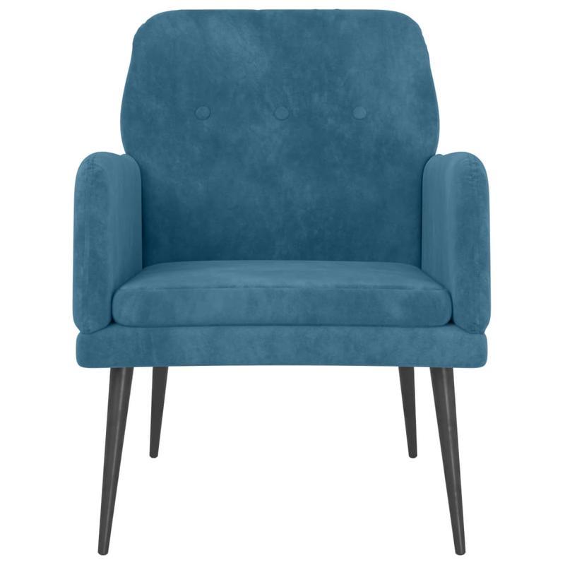 Fauteuil – Fauteuils – Loungestoel – Relaxfauteuil – Draaifauteuil – Velvet Blauw – Compact Formaat 62x79x79 cm – Zachte Fluwelen Bekleding
