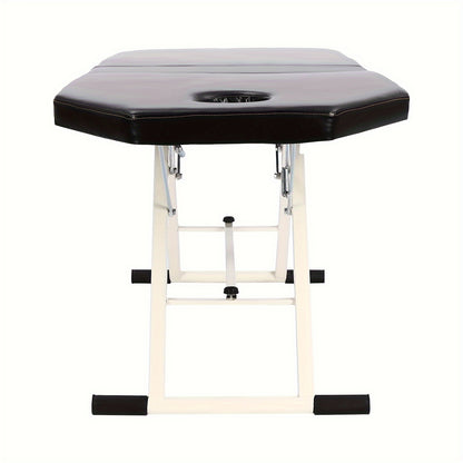 Massagetafel – Massagebed – Behandelingstafel – Spa Tafel – Therapie Tafel – Zwart – Inklapbaar Aluminium Frame – Dikke Foam Padded – Water- en Olieafstotend