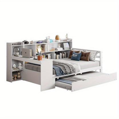 Sofa Bed – Slaapbank – Bedbank – Klikklakbank – Logeerbed – Ruimtebesparend Ontwerp – Ingebouwd Bureau Met Opberglades