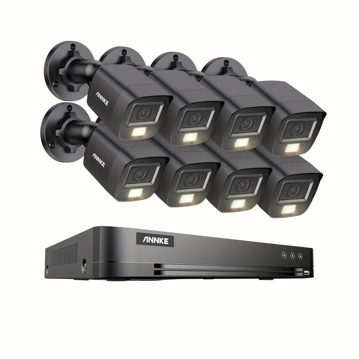 Beveiligingssysteem – Bewakingscamera – Cameraset – Veiligheidscamera – CCTV Systeem – 8 Kamer 3K Resolutie – Slimme Dual-Light Nachtvisie