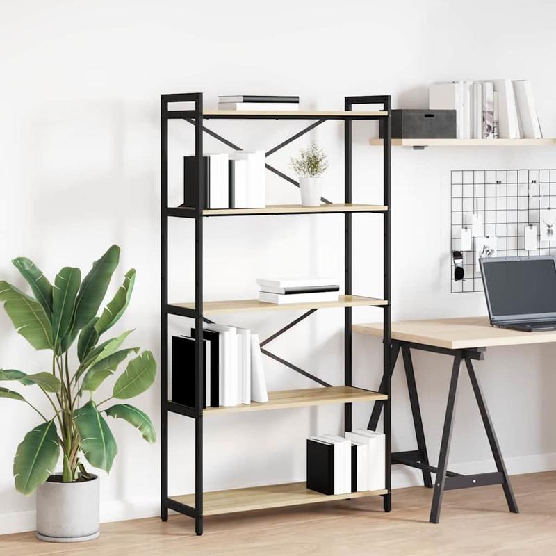 Boekenkast Sonoma eiken 80 x 30 x 153cm Bewerkt hout