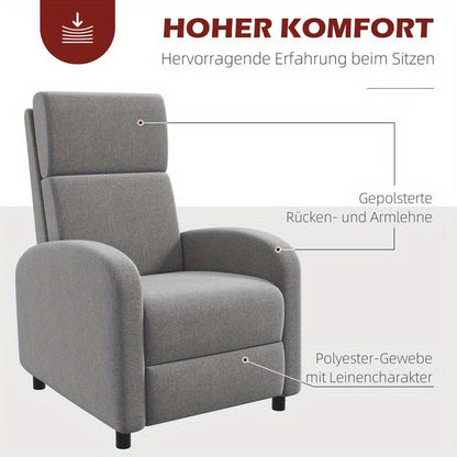 Relaxfauteuil – Schommelstoel – Ligstoel – Fauteuil – Relaxstoel – 160° Verstelbaar – Robuust Metaal-Kunststof Frame – Zacht Gevoerd – Compact Ontwerp – Grijs