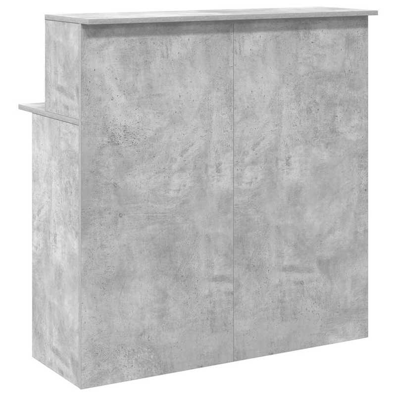 Reception Desk Made of Concrete in Gray, Measuring 100X50X103.5 Cm, Constructed from Durable Wood Material.