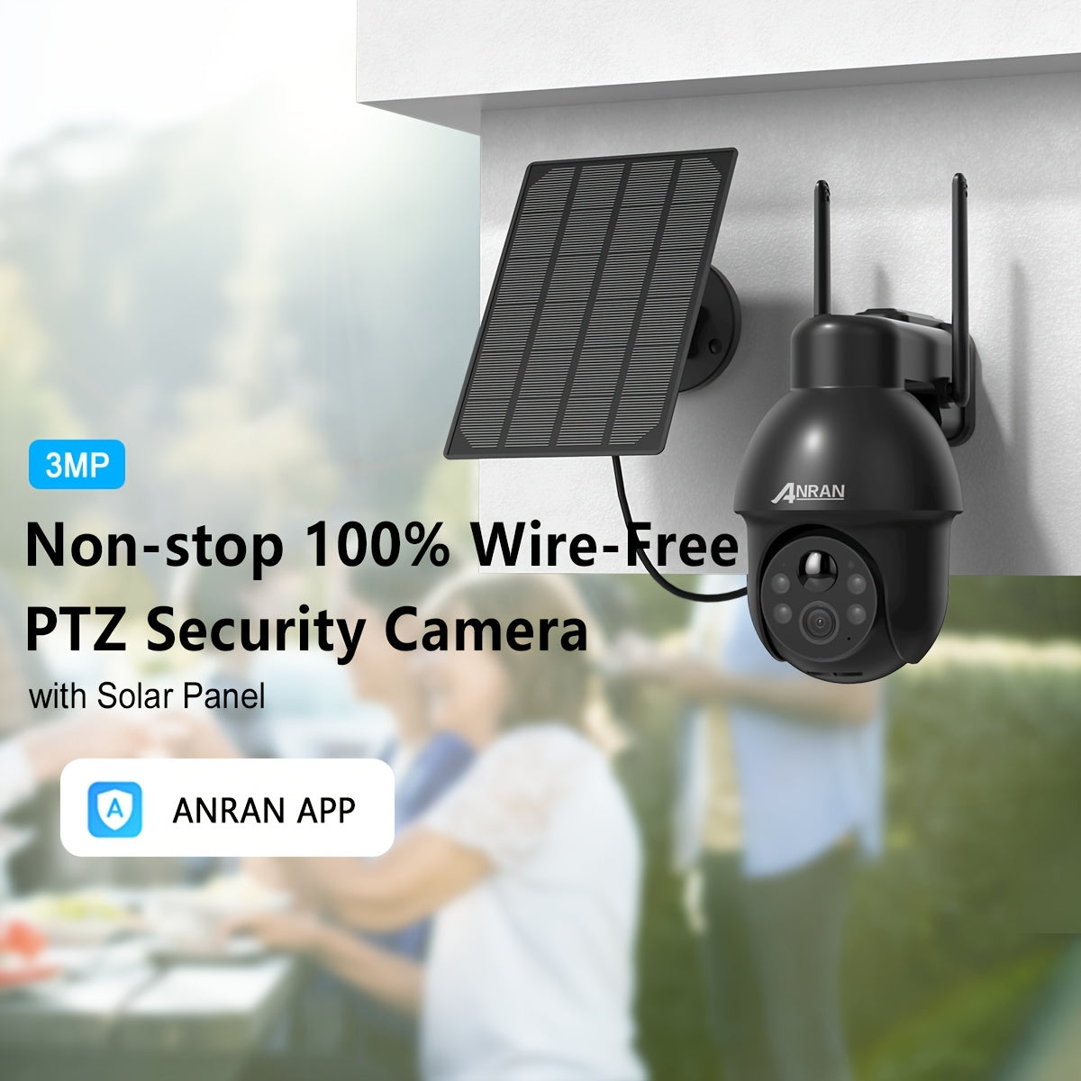 Draadloze Beveiligingscamera – Wifi Camera – Outdoor Camerabewaking – Solar Camera – Batterijcamera – 1296p HD Kleurennachtzicht – AI Bewegingsdetectie & Alexa Compatible