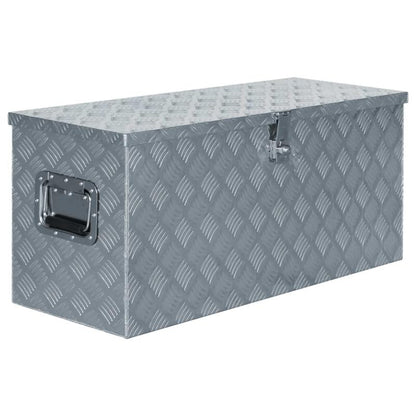 Aluminium Gereedschapskist – Gereedschapskoffer – Opbergkist – Werkplaatskist – Toolbox – Industrieel – Roestvrij – 90,5x35x40 cm – Duurzaam & Veilig Sluitsysteem