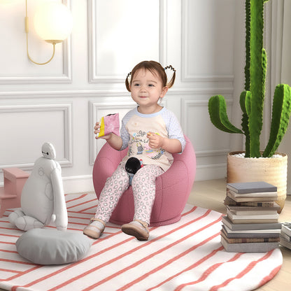 Mini Modern Armchair in Plush with Thick Padding, 60X56X48Cm, Pink