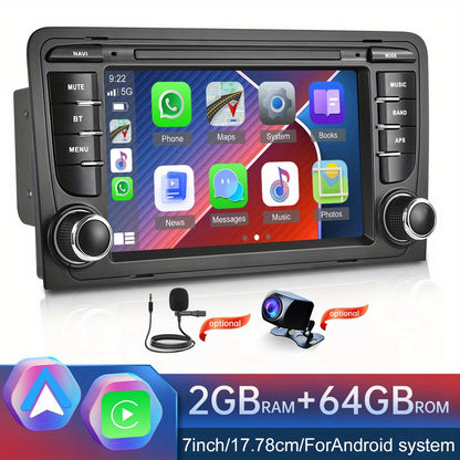 Double DIN Autoradio – Multimedia Systeem – Auto Radio – Navigatie Unit – Carplay Android Auto – 7 Inch HD Touchscreen – Draadloos CarPlay & Ahd Achteruitrijcamera