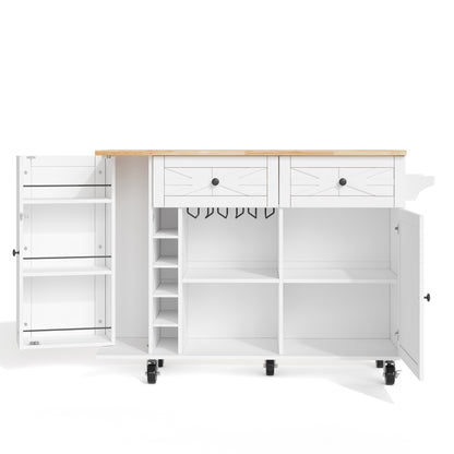 Keukentrolley – Keukenwagen – Serveerwagen – Keukenrek – Keukenkast – Uitklapbaar Werkblad – MDF Houtlook – Verrijdbaar met Vergrendelbare Wielen – 120x45(70)x89 cm – Zwart