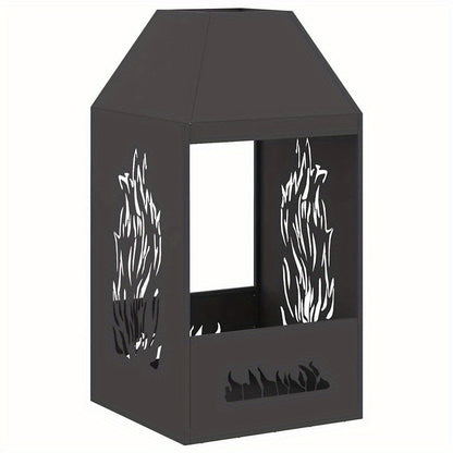 Vuurschaal – Vuurkorf – Tuinhaard – Sfeerhaard – Vuurton – Zwart Staal – Compact 50x50x100 cm – Duurzaam en Stevig