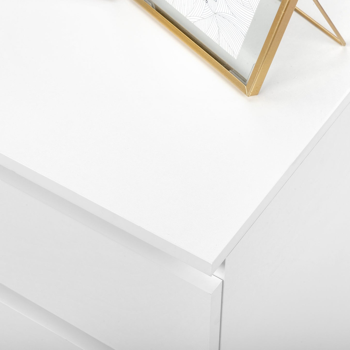 4-Ladenkast – Ladekast – Opbergkast – Dressoir – Ladenblok – Wit – Compact Design – Ingebouwde Handgrepen