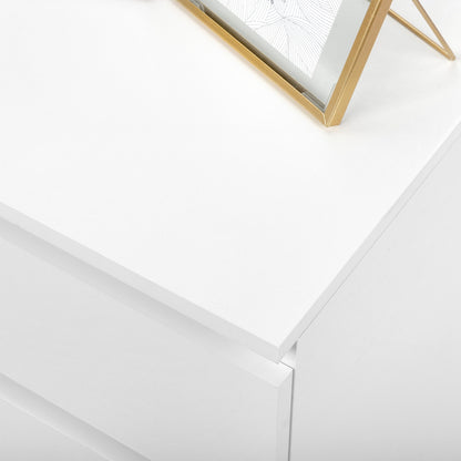 4-Ladenkast – Ladekast – Opbergkast – Dressoir – Ladenblok – Wit – Compact Design – Ingebouwde Handgrepen