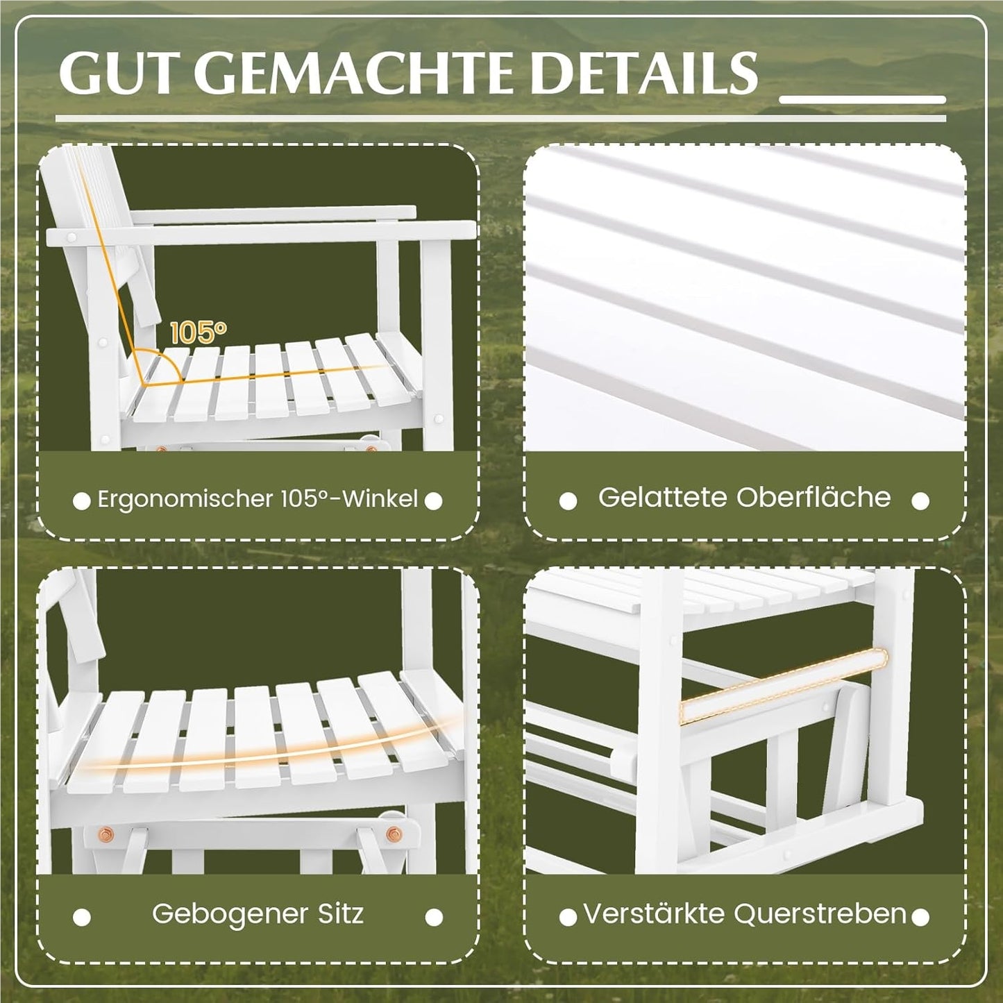 Tuinbank – Schommelbank – Loungebank – Wipbank – Swingbank – Weerbestendig – Soepele Glijbeweging