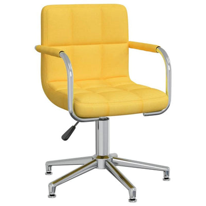 Rotatable Office Chair in Mustard Yellow Fabric – Swivel Office Chair/Executive Chair/Garden Chair/Dining Chair. This stylish design rotates 360 degrees for maximum flexibility and is easy to move with wheels. Practical and