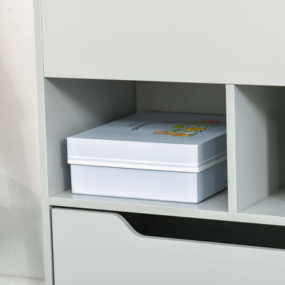 Boekenkast – Kasten – Opbergmeubel – Boekplank – Ladenkast – Grijs – MDF Materiaal – Anti-Kantel Veiligheid