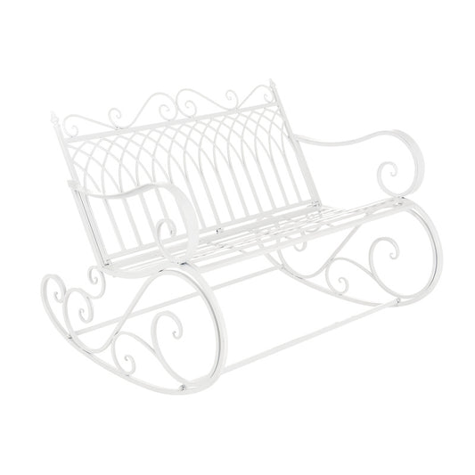 Tuinbankje – Schommelbank – Buitenbank – Balkonbank – Tweepersoonsbank – Metaal – Weerbestendig – 85x113x95 cm – Belastbaar tot 200 kg