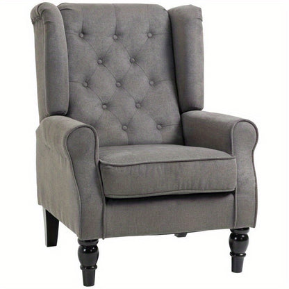 Fauteuil – Lounge Stoel – Relaxstoel – Leesstoel – Zithoekstoel – Handmatig Verstelbaar – Memory Foam Zitkussen – Donkergrijs – Stevig Tot 160 kg – Eenvoudig Schoon Te Maken