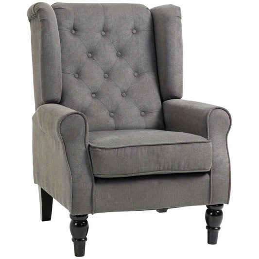 Fauteuil – Lounge Stoel – Relaxstoel – Leesstoel – Zithoekstoel – Handmatig Verstelbaar – Memory Foam Zitkussen – Donkergrijs – Stevig Tot 160 kg – Eenvoudig Schoon Te Maken