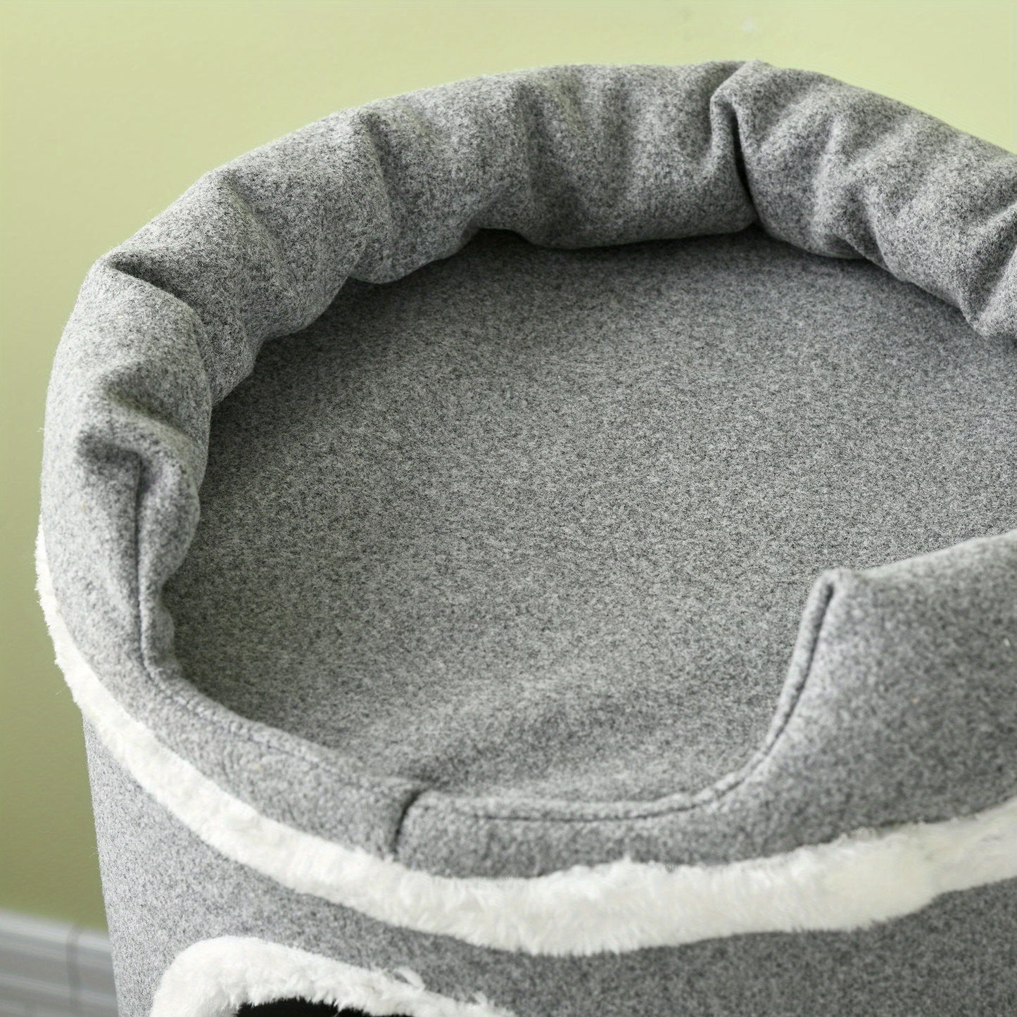 Kattenkrabton – Krabpaal – Krabmeubel – Kattenhuis – Kattenboom – Met Sisaltouw – 99 cm Hoog – Grijs Plush