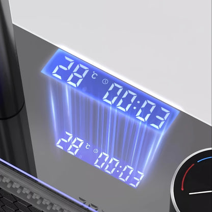 A European-Style Stainless Steel Single-Bowl Kitchen Sink with Waterfall Faucet, Digital Display Screen, Honeycomb Nano Worktop, Multifunctional Top Installation, Undermount, Right Drainage, Including Faucet, No Need for Batt