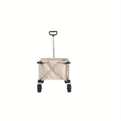 Vouwkar – Opvouwbare Kar – Transportkar – Bolderkar – Trolley – Stevig Stalen Frame – All-Terrain Wielen – Beige Variant