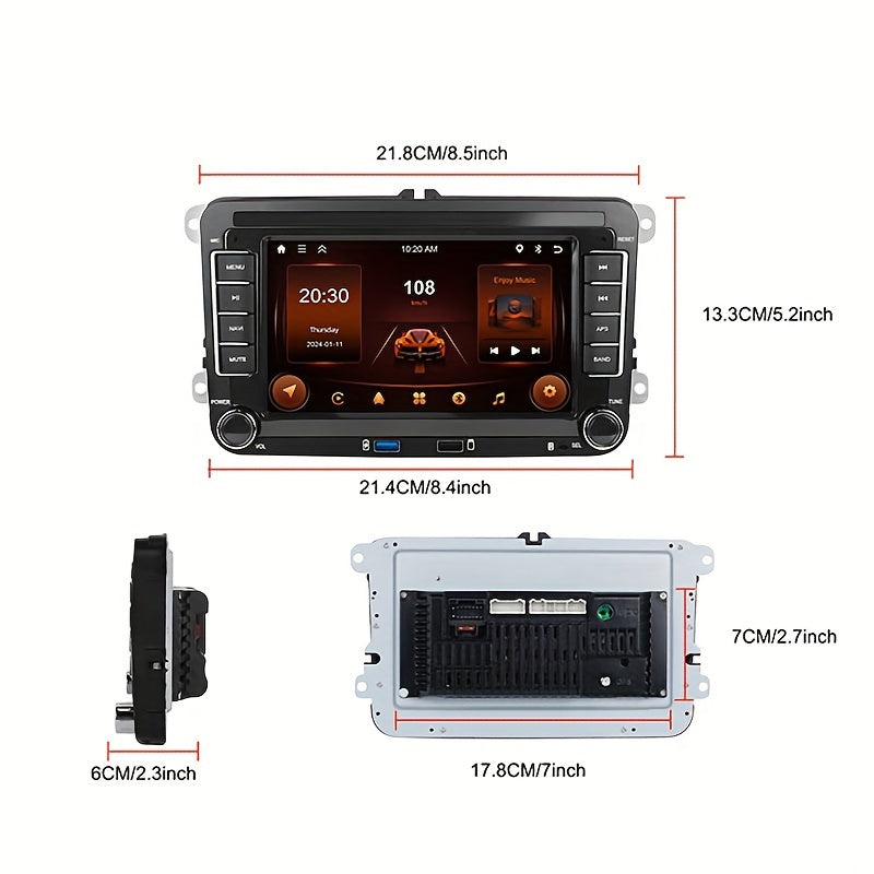 Android 13 Autoradio – Multimedia Systeem – Inbouw Radio – Auto Dashboard Speler – Car Navigation – 17,78 cm Touchscreen – Draadloze CarPlay & Android Auto