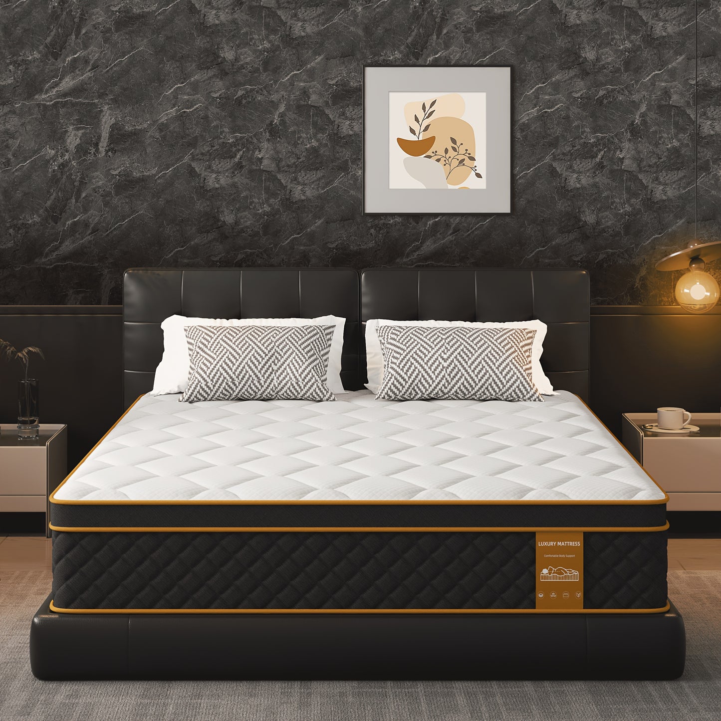 Matras – Slaapsysteem – Bedmatras – Slaapmatras – Pocketveringmatras – 10 Inch Memory Foam Hybrid – Medium Stevig Met Pocketveren – Ademend Katoenen Hoes