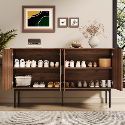 Dressoir – Sideboard – Buffetkast – Opbergkast – Wandkast – Minimalistisch Design – Duurzaam Niet-Houten Materiaal – 140 cm Breed – Eenvoudige Montage – Neutrale Kleur