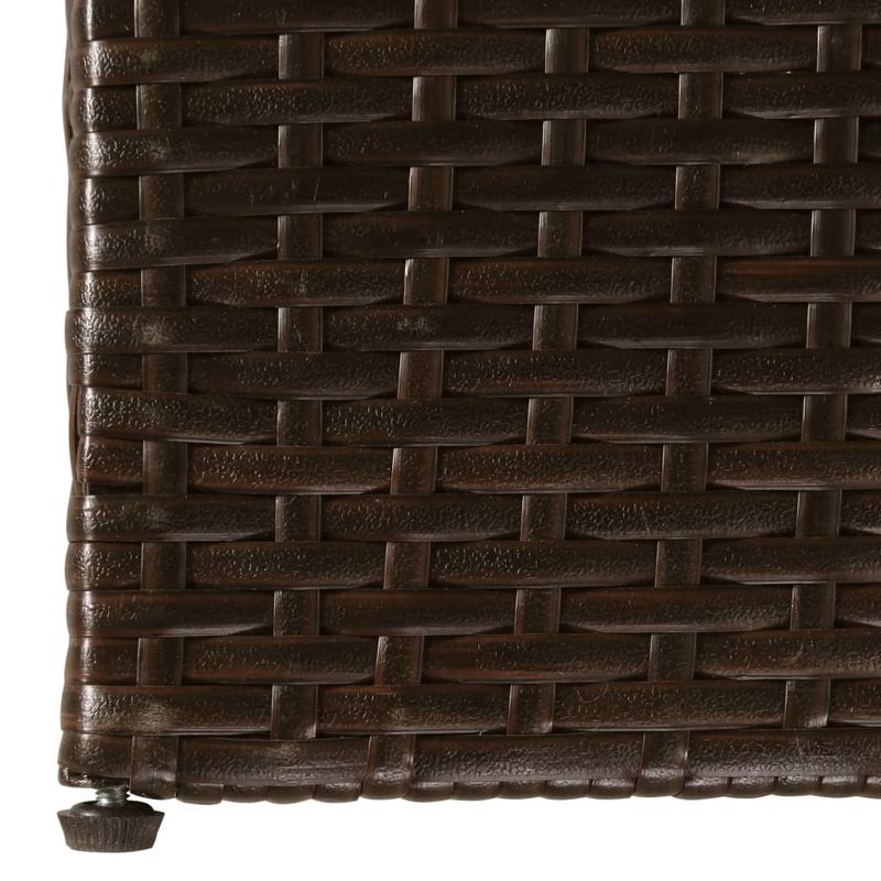 Opbergbak Tuin – Tuinkist – Buitenbox – Tuinbox – Balkonbox – Bruin Geweven Kunststof – 150x100x100 cm – Rits Sluiting