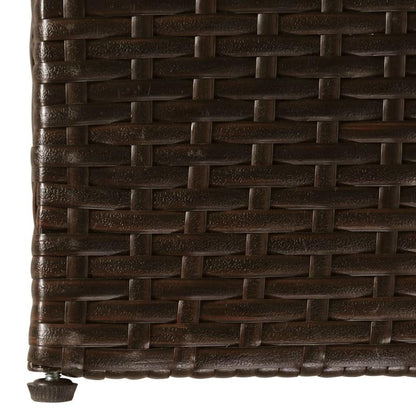 Opbergbak Tuin – Tuinkist – Buitenbox – Tuinbox – Balkonbox – Bruin Geweven Kunststof – 150x100x100 cm – Rits Sluiting
