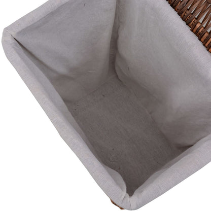 Boodschappenmand – Wasmand – Opbergmand – Mand Van Willow – Bruin – Duurzaam Kunsthout – Ruime Open Opbergruimte