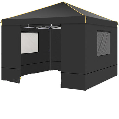 Pop-up Tent – Vouwtent – Partytent – Tuinent – Marktkraamtent – Zwart – 3,05x3,05 Meter – Snel Opzetten – Windbestendig Oxford Doek